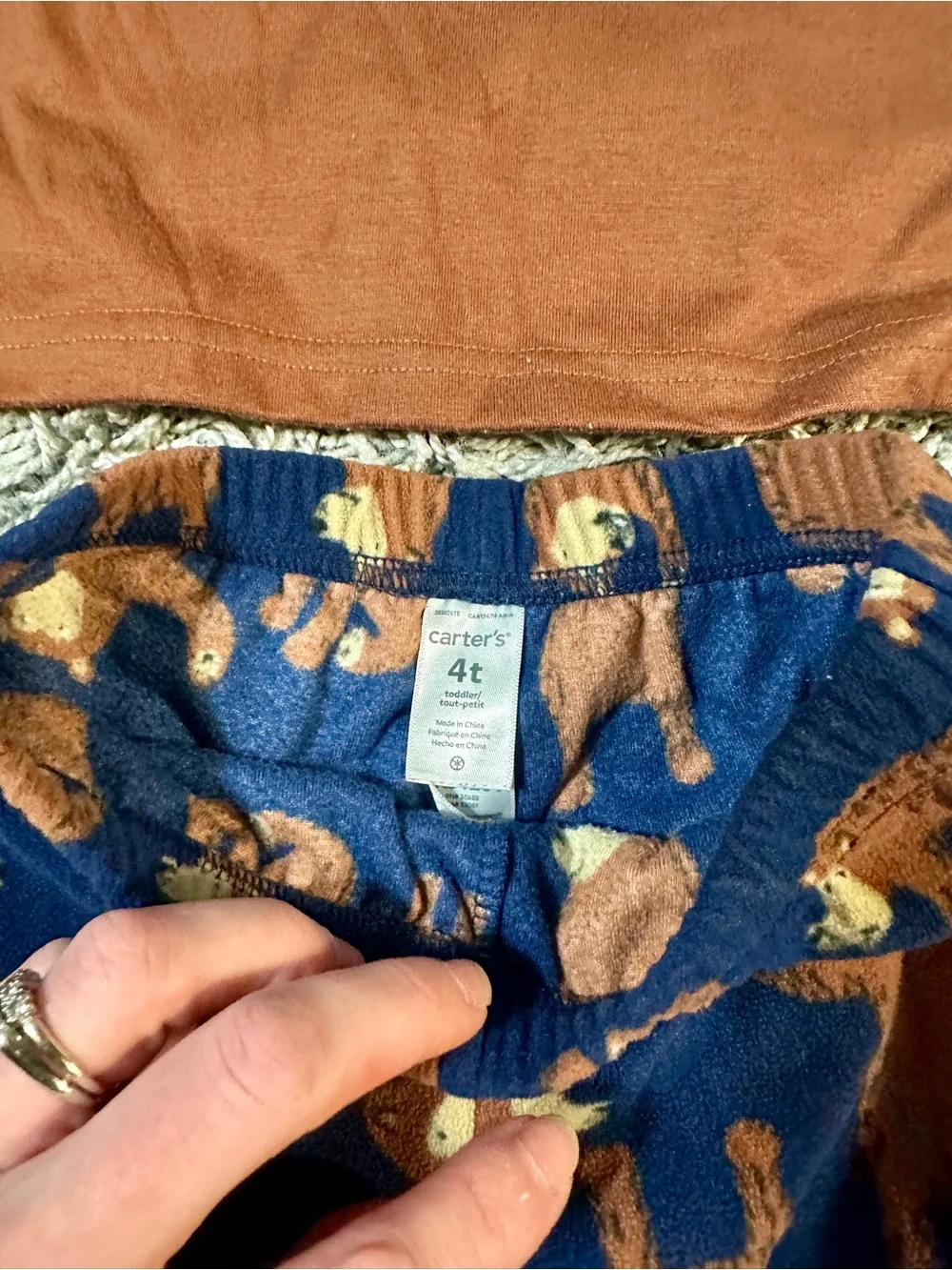 Carter's Brown & Navy Bear Pajama Set